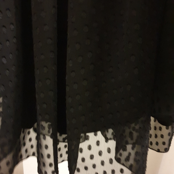 Betsey Johnson Black Polka Dot Off-Shoulder Dress - Picture 2 of 3